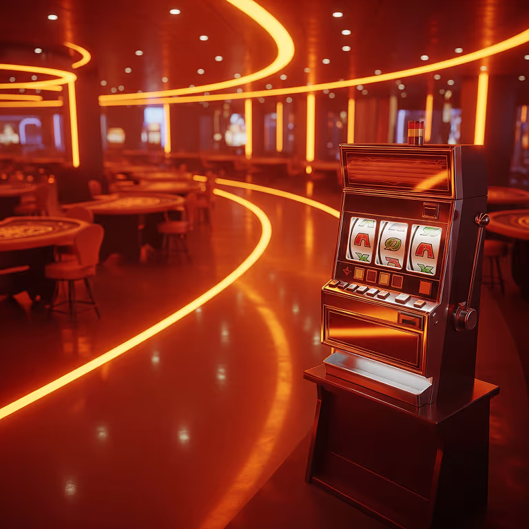 Rainbet Casino featuring a race car on a futuristic, glowing track.